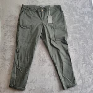 Wit & Wisdom utility pants womens 18w gray flex-ellent waistband elastic pocket